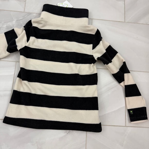 Dudley Stephens Tops - Dudley Stephens Greenpoint Turtleneck in Vello Fleece, NWT, Small Blk/Crm Stripe